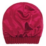 Fashion, accesorii si bijuterii - Femei - Accesorii femei - Caciuli si palarii femei - Fes de iarna cu interior din satin pentru protectia parului - Rosu Bordeaux - Infinity.ro