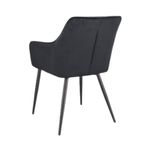 Casa si Gradina - Mobilier - Scaune si fotolii - Scaune - Scaun tapitat din velur negru APIS cu picioare metalice – design modern, confortabil, brand Jumi - Infinity.ro