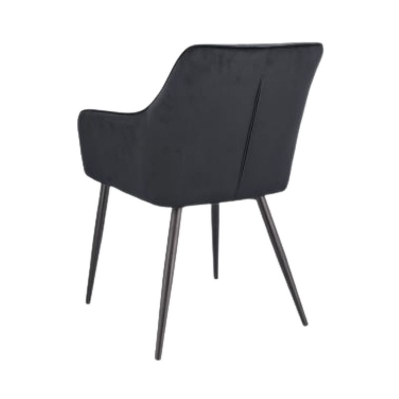 Casa si Gradina - Mobilier - Scaune si fotolii - Scaune - Scaun tapitat din velur negru APIS cu picioare metalice – design modern, confortabil, brand Jumi - Infinity.ro