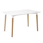 Casa si Gradina - Mobilier - Mese si birouri - Mese bucatarie si dining - Masa dreptunghiulara alba moderna JUMI, 120x80x72 cm, pentru dining sau birou - Infinity.ro