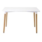 Casa si Gradina - Mobilier - Mese si birouri - Mese bucatarie si dining - Masa dreptunghiulara alba moderna JUMI, 120x80x72 cm, pentru dining sau birou - Infinity.ro