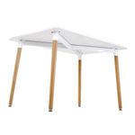 Casa si Gradina - Mobilier - Mese si birouri - Mese bucatarie si dining - Masa dreptunghiulara alba moderna JUMI, 120x80x72 cm, pentru dining sau birou - Infinity.ro