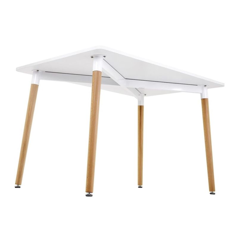 Casa si Gradina - Mobilier - Mese si birouri - Mese bucatarie si dining - Masa dreptunghiulara alba moderna JUMI, 120x80x72 cm, pentru dining sau birou - Infinity.ro