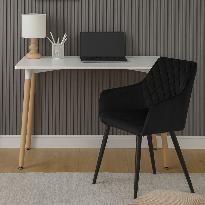 Casa si Gradina - Mobilier - Mese si birouri - Mese bucatarie si dining - Masa dreptunghiulara alba moderna JUMI, 120x80x72 cm, pentru dining sau birou - Infinity.ro