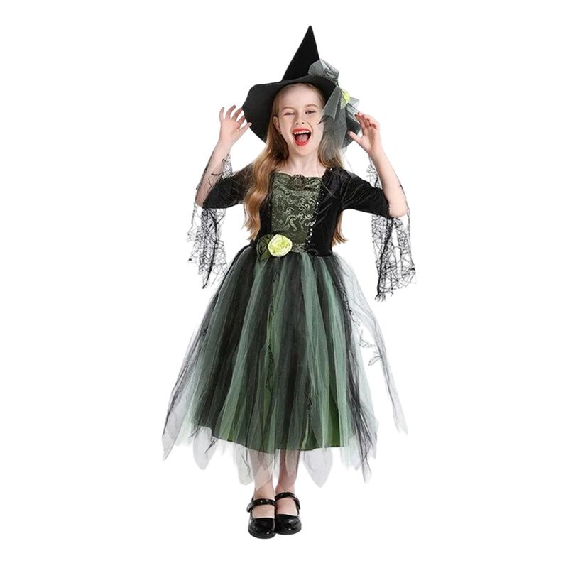 Jucarii, Copii si Bebe - Jucarii si jocuri - Jucarii de rol - Masti si costume copii - Costum vrajitoarea padurii KidMania® pentru fete 7-8 ani 120-130 cm - Infinity.ro