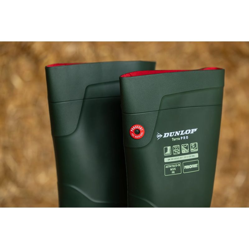 Casa si Gradina - Constructii - Echipamente de lucru - Incaltaminte protectia muncii - Cizme de protectie, DUNLOP, material Purofort, culoare verde, Purofort, TerraPRo 41 - Infinity.ro
