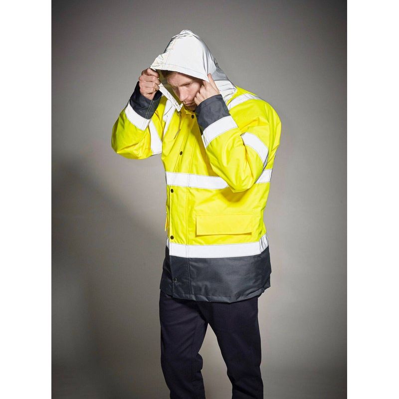 Casa si Gradina - Constructii - Echipamente de lucru - Imbracaminte protectia muncii - Geaca de protectie Contrast Traffic Hi-Vis 4-in-1 Portwest-S471 S Galben - Infinity.ro