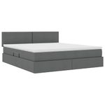 Casa si Gradina - Mobilier - Paturi si accesorii - Paturi - Pat cu lumini cu banda LED Gri inchis 180 x 200 cm tesatura - Infinity.ro