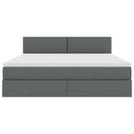 Casa si Gradina - Mobilier - Paturi si accesorii - Paturi - Pat cu lumini cu banda LED Gri inchis 180 x 200 cm tesatura - Infinity.ro
