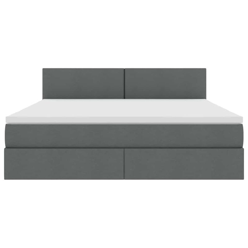 Casa si Gradina - Mobilier - Paturi si accesorii - Paturi - Pat cu lumini cu banda LED Gri inchis 180 x 200 cm tesatura - Infinity.ro