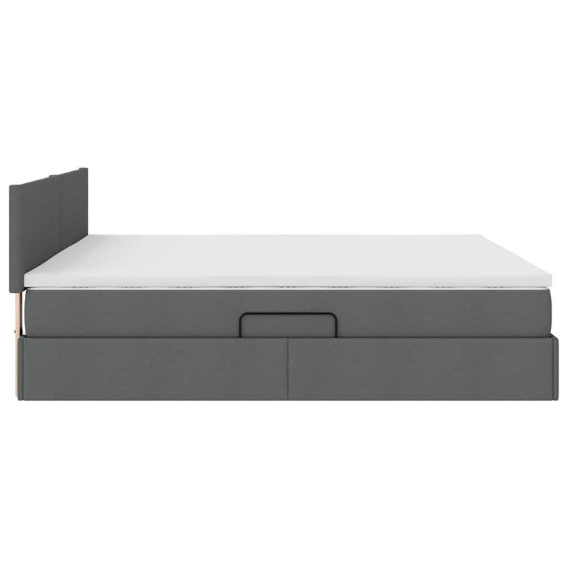 Casa si Gradina - Mobilier - Paturi si accesorii - Paturi - Pat cu lumini cu banda LED Gri inchis 180 x 200 cm tesatura - Infinity.ro