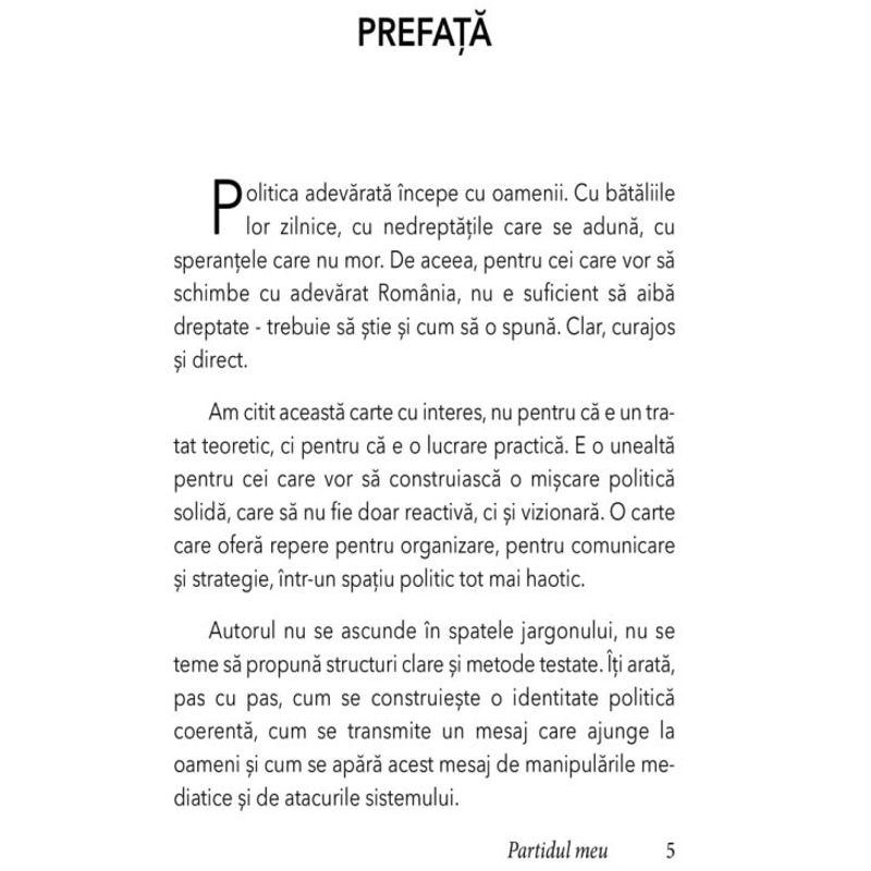 Carti si Birotica - Carti - Istorie - Partidul meu - Iulian Andrei Sobachi - Infinity.ro