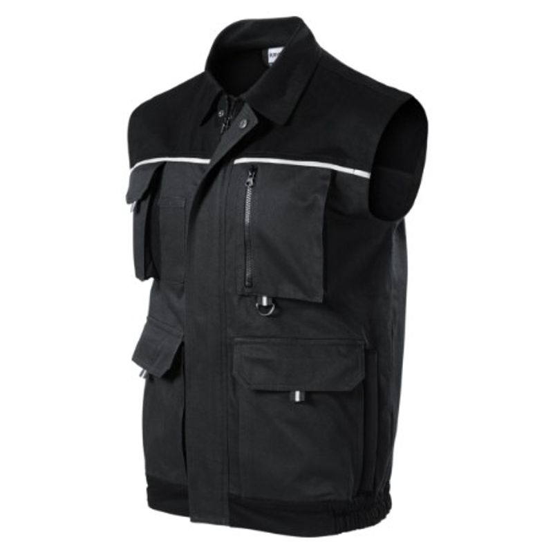 Casa si Gradina - Constructii - Echipamente de lucru - Imbracaminte protectia muncii - Vesta de lucru pentru barbati, Woody W52, Malfini Ebony Gray 48/50 - Infinity.ro