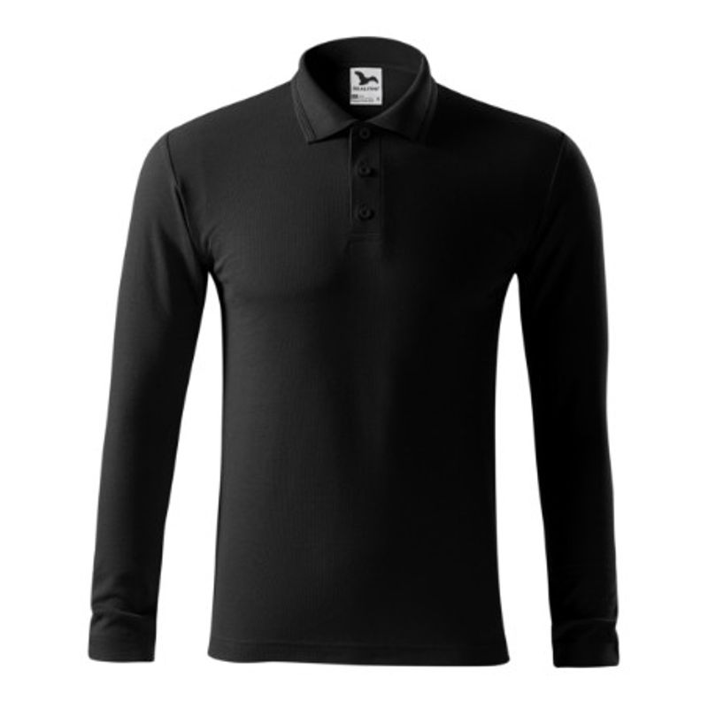 Fashion, accesorii si bijuterii - Barbati - Imbracaminte - Pulovere barbati - Tricou polo pentru barbati, Pique Polo LS 221, Malfini S Negru - Infinity.ro