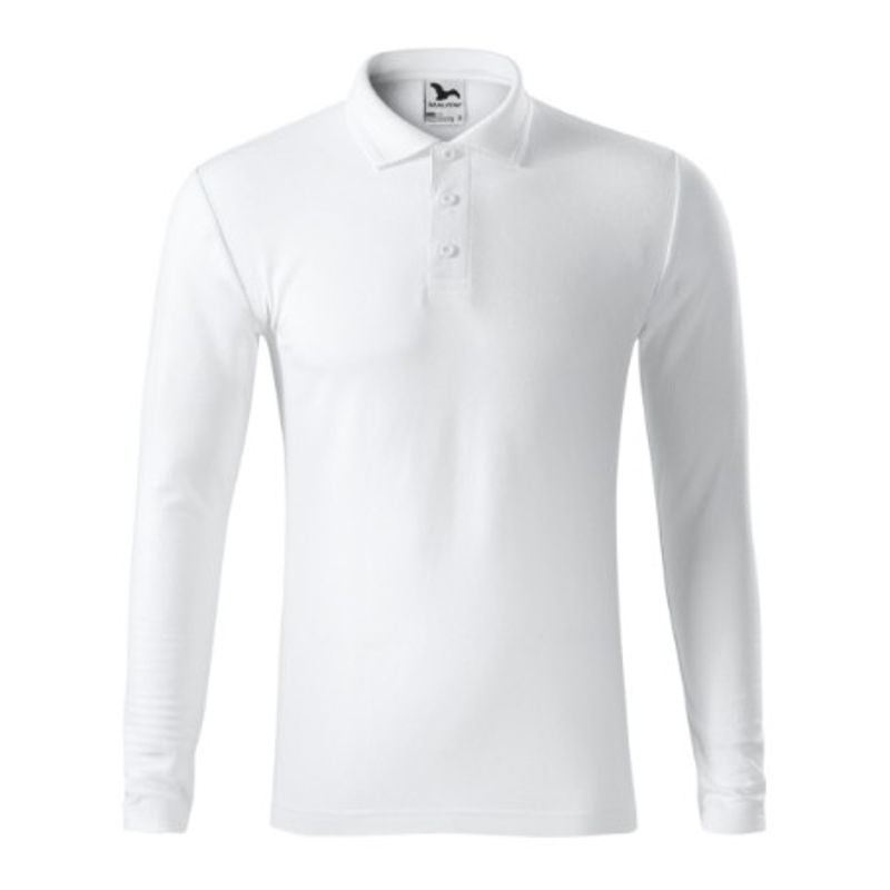 Fashion, accesorii si bijuterii - Barbati - Imbracaminte - Tricouri si bluze barbati - Tricou polo pentru barbati, Pique Polo LS 221, Malfini L Alb - Infinity.ro