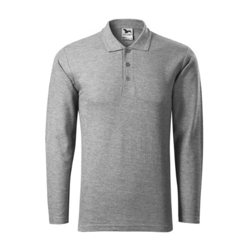 Fashion, accesorii si bijuterii - Barbati - Imbracaminte - Hanorace barbati - Tricou polo pentru barbati, Pique Polo LS 221, Malfini Gri 3XL - Infinity.ro