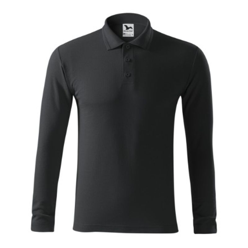 Fashion, accesorii si bijuterii - Barbati - Imbracaminte - Tricouri si bluze barbati - Tricou polo pentru barbati, Pique Polo LS 221, Malfini Ebony Gray 2XL - Infinity.ro