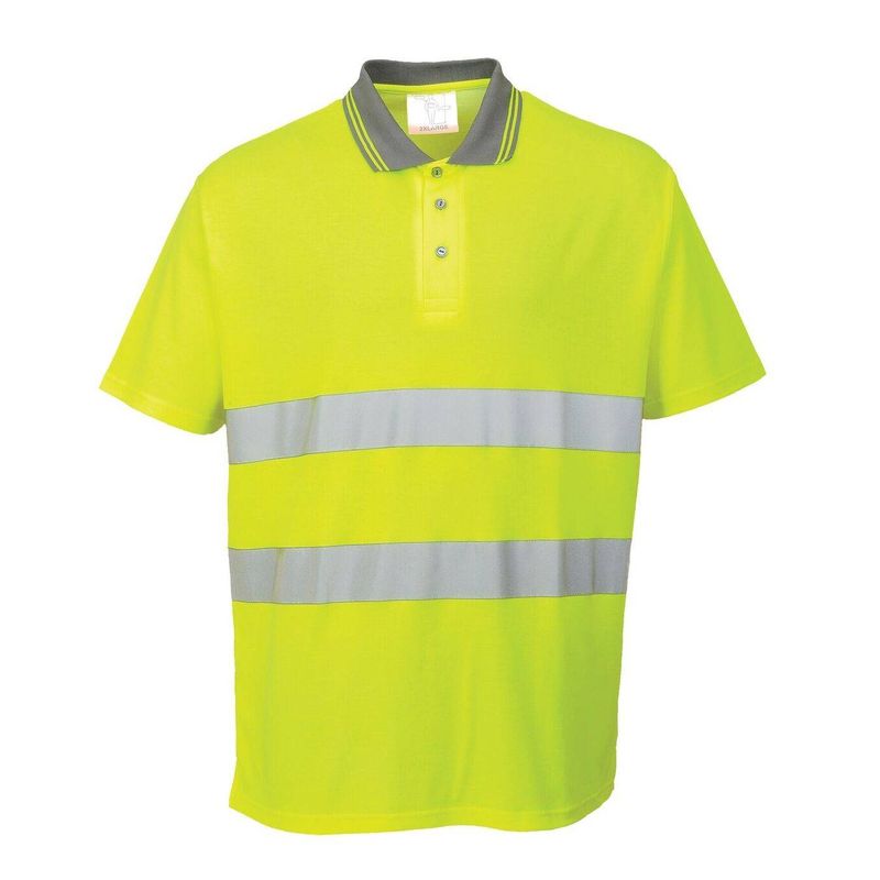 Casa si Gradina - Constructii - Echipamente de lucru - Imbracaminte protectia muncii - Tricou polo de protectie, reflectorizant Confort Portwest-S171 XL Galben - Infinity.ro