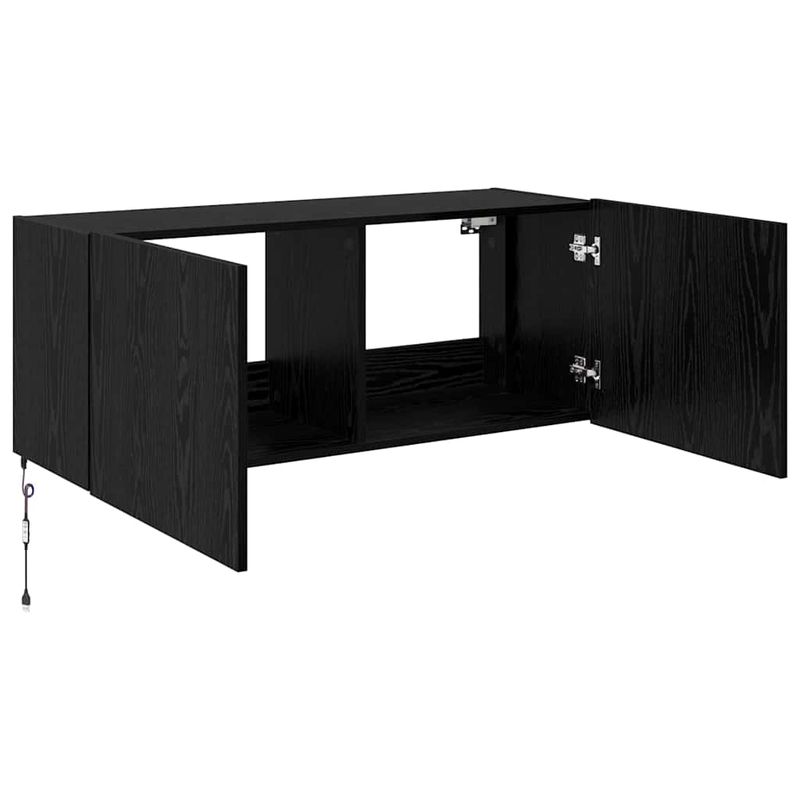 Casa si Gradina - Mobilier - Comode si corpuri - Comode - Dulap TV de perete Stejar Negru 100 x 35 x 41 cm Lemn compozit - Infinity.ro