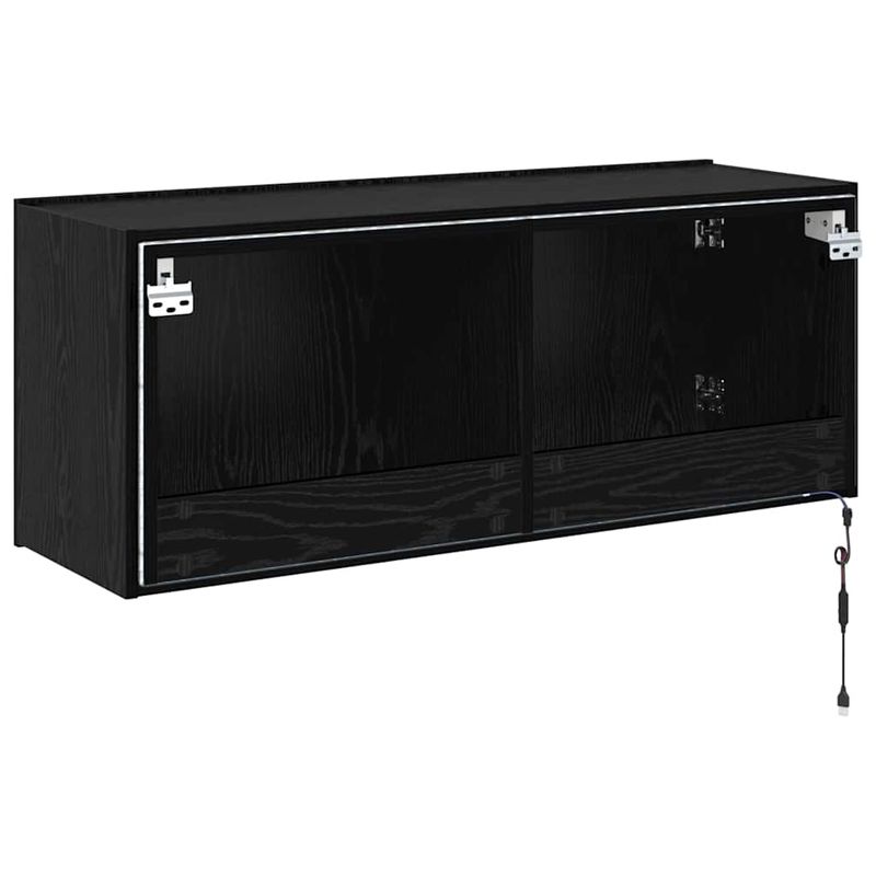 Casa si Gradina - Mobilier - Comode si corpuri - Comode - Dulap TV de perete Stejar Negru 100 x 35 x 41 cm Lemn compozit - Infinity.ro