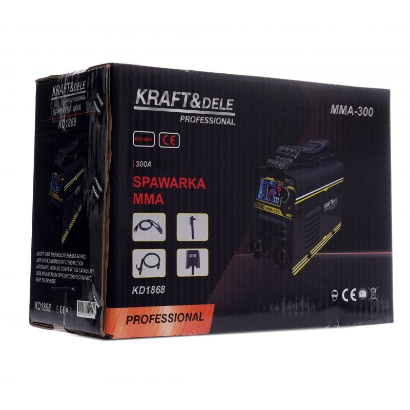 Casa si Gradina - Constructii - Scule electrice si accesorii - Aparate de sudura - Aparat de sudura, MMA IGBT LCD 300A, KD1868, Kraft&Dele - Infinity.ro
