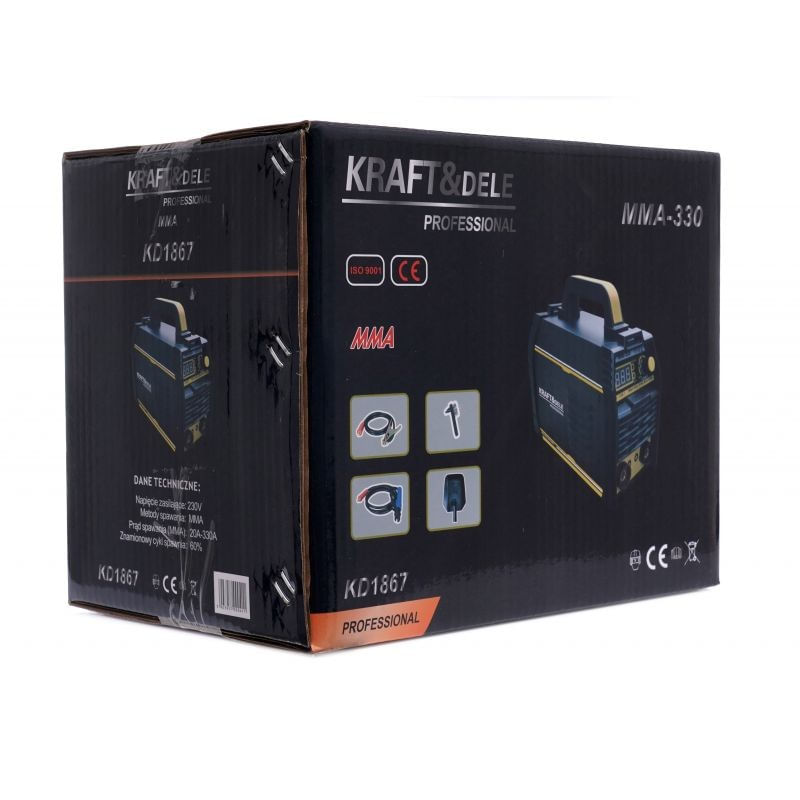 Casa si Gradina - Constructii - Scule electrice si accesorii - Aparate de sudura - Aparat sudura MMA IGBT, Kraft&Dele, KD1867, LCD, 330A - Infinity.ro