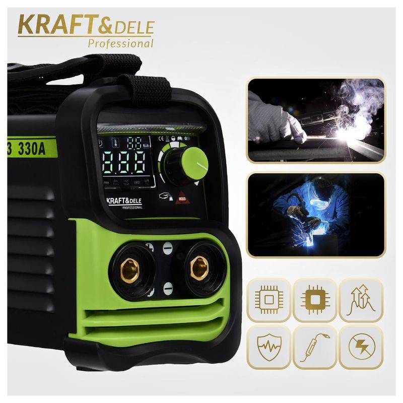 Casa si Gradina - Constructii - Scule electrice si accesorii - Aparate de sudura - Aparat de sudura invertor 330A MMA TIG LIFT VRD, Kraft&Dele, KD1783 - Infinity.ro
