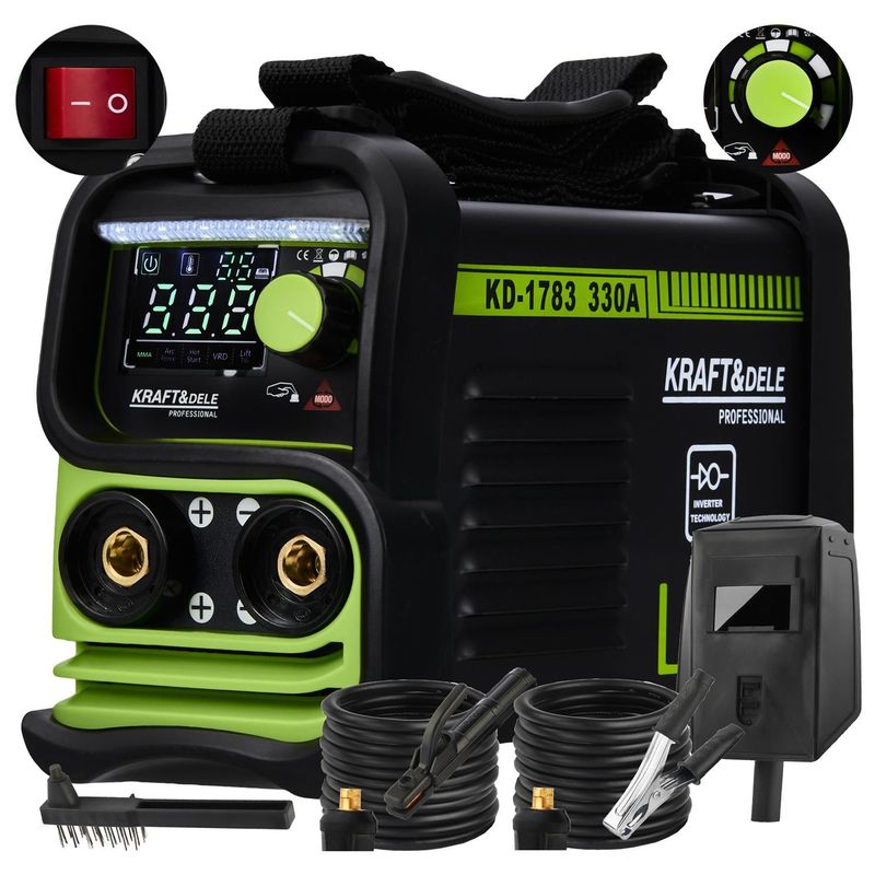 Casa si Gradina - Constructii - Scule electrice si accesorii - Aparate de sudura - Aparat de sudura invertor 330A MMA TIG LIFT VRD, Kraft&Dele, KD1783 - Infinity.ro