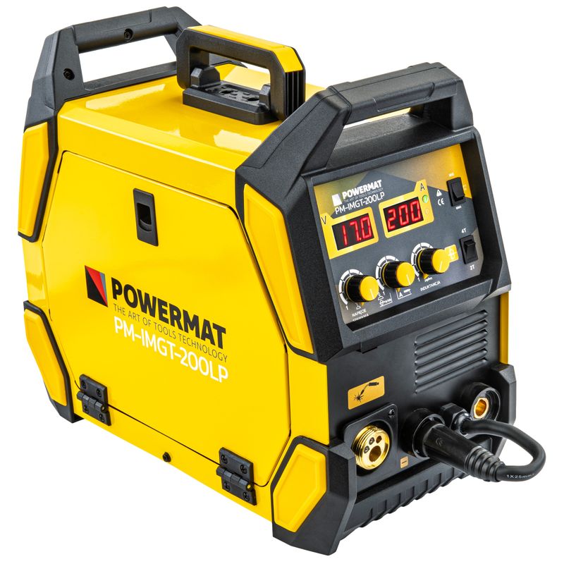 Casa si Gradina - Constructii - Scule electrice si accesorii - Aparate de sudura - Aparat de sudura tip invertor migomat, Powermat, 200 A, 3 moduri, PM‑IMGT‑200LP - Infinity.ro