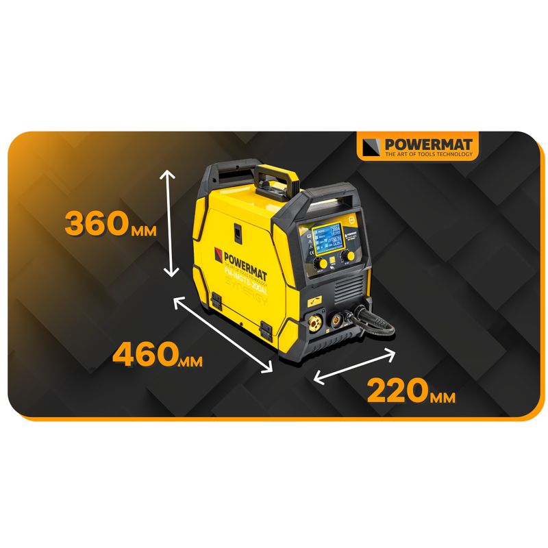 Casa si Gradina - Constructii - Scule electrice si accesorii - Aparate de sudura - Aparat sudura tip invertor, Powermat, 200A, MIG MAG MMA TIG, PM-IMGTS-200AL - Infinity.ro
