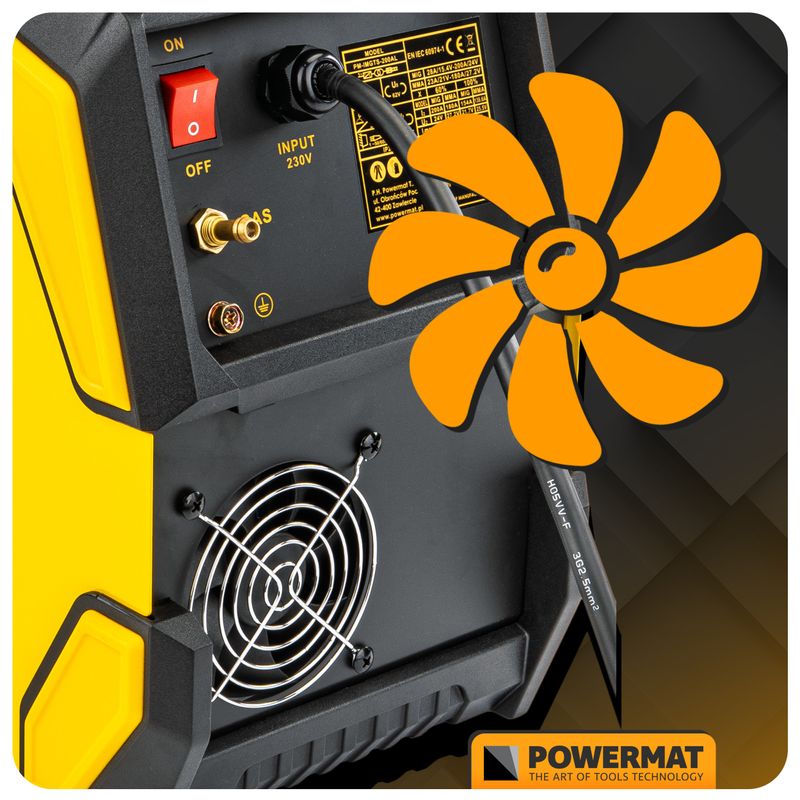 Casa si Gradina - Constructii - Scule electrice si accesorii - Aparate de sudura - Aparat sudura tip invertor, Powermat, 200A, MIG MAG MMA TIG, PM-IMGTS-200AL - Infinity.ro