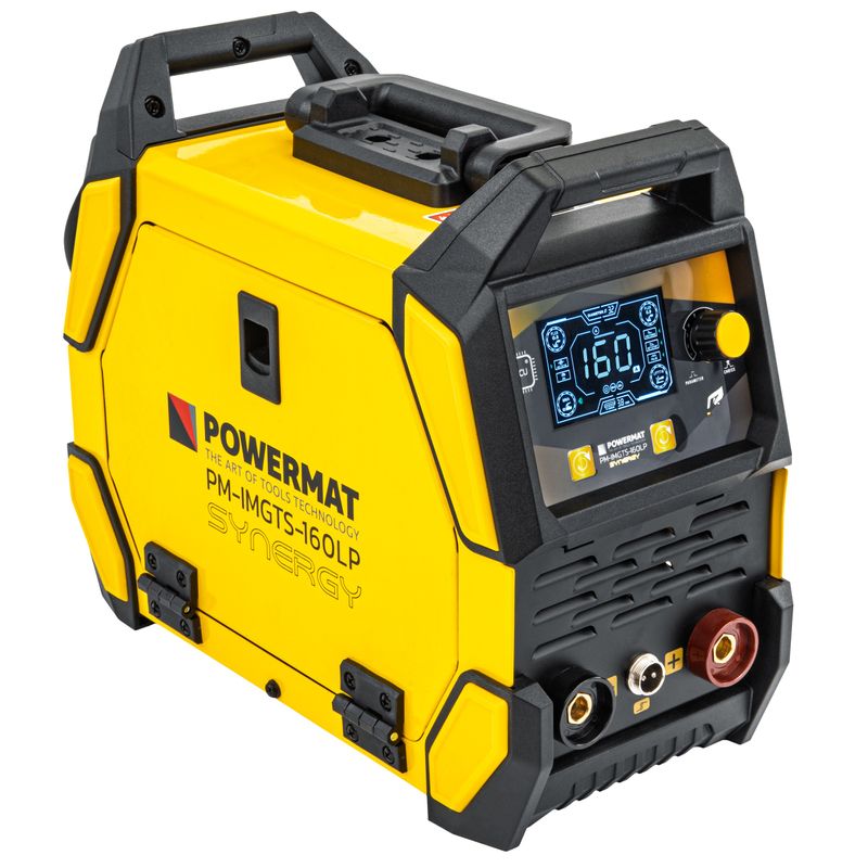 Casa si Gradina - Constructii - Scule electrice si accesorii - Aparate de sudura - Aparat de sudura tip invertor migomat, Powermat, 160 A MIG/MMA/TIG Lift, PM‑IMGTS‑160LP - Infinity.ro