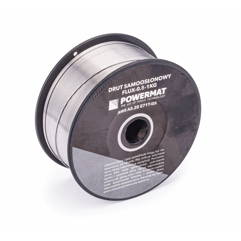 Casa si Gradina - Constructii - Scule electrice si accesorii - Accesorii aparate de sudura - Fir de Sudura Autoprotejat Powermat E71T-GS, 0.8mm, 1kg - Infinity.ro