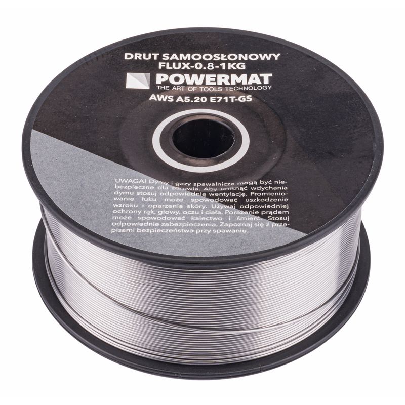 Casa si Gradina - Constructii - Scule electrice si accesorii - Accesorii aparate de sudura - Fir de Sudura Autoprotejat Powermat E71T-GS, 0.8mm, 1kg - Infinity.ro
