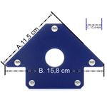 Casa si Gradina - Constructii - Scule electrice si accesorii - Accesorii aparate de sudura - Dispozitiv magnetic pentru fixare, sudura, 3 unghiuri, TA621, 22.5 kg Tagred - Infinity.ro