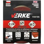 Casa si Gradina - Constructii - Scule electrice si accesorii - Accesorii polizare si slefuire - Disc abraziv, 180mm P120 10buc, V44195, Verke - Infinity.ro