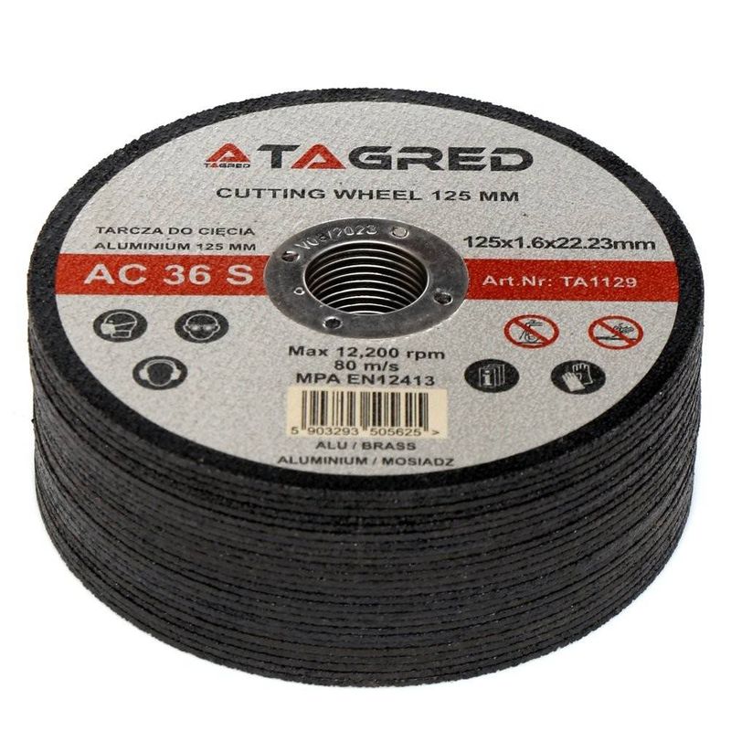 Casa si Gradina - Constructii - Scule electrice si accesorii - Accesorii polizare si slefuire - Disc circular metal aluminiu alama, Tagred, TA1129, 125x1.6mm - Infinity.ro
