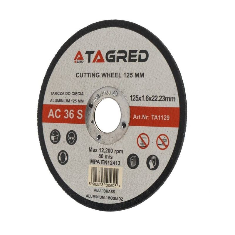 Casa si Gradina - Constructii - Scule electrice si accesorii - Accesorii polizare si slefuire - Disc circular metal aluminiu alama, Tagred, TA1129, 125x1.6mm - Infinity.ro
