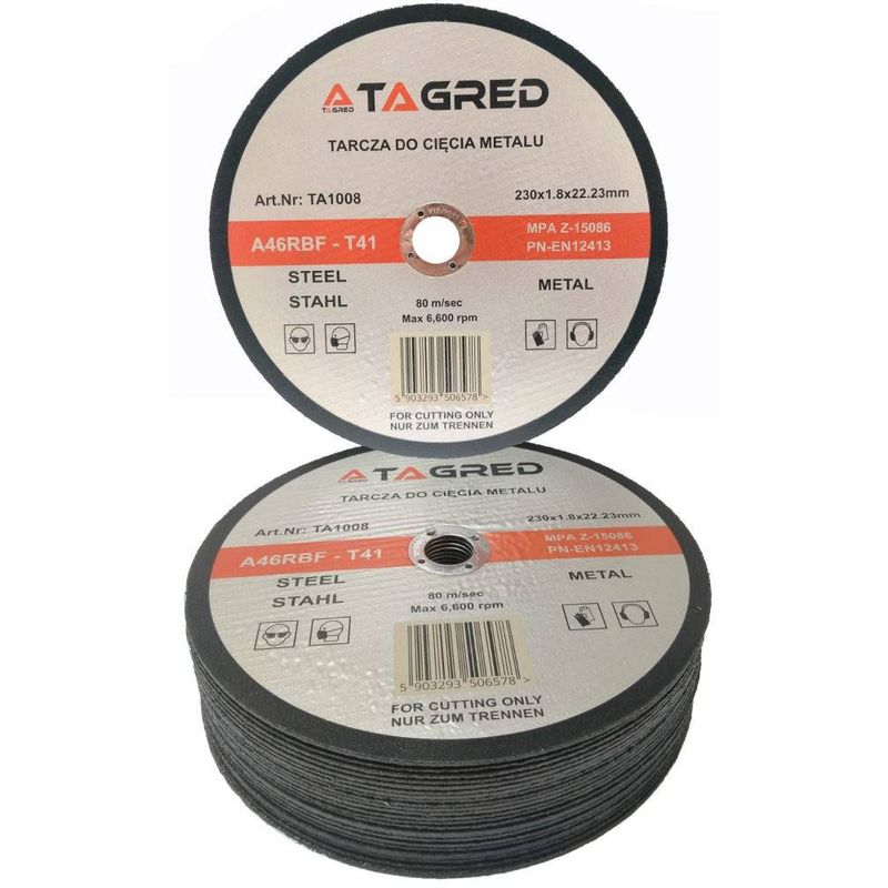 Casa si Gradina - Constructii - Scule electrice si accesorii - Accesorii polizare si slefuire - Disc circular metal Slim RBF, Tagred, TA1008, 230x1.8mm - Infinity.ro