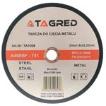 Casa si Gradina - Constructii - Scule electrice si accesorii - Accesorii polizare si slefuire - Disc circular metal Slim RBF, Tagred, TA1008, 230x1.8mm - Infinity.ro
