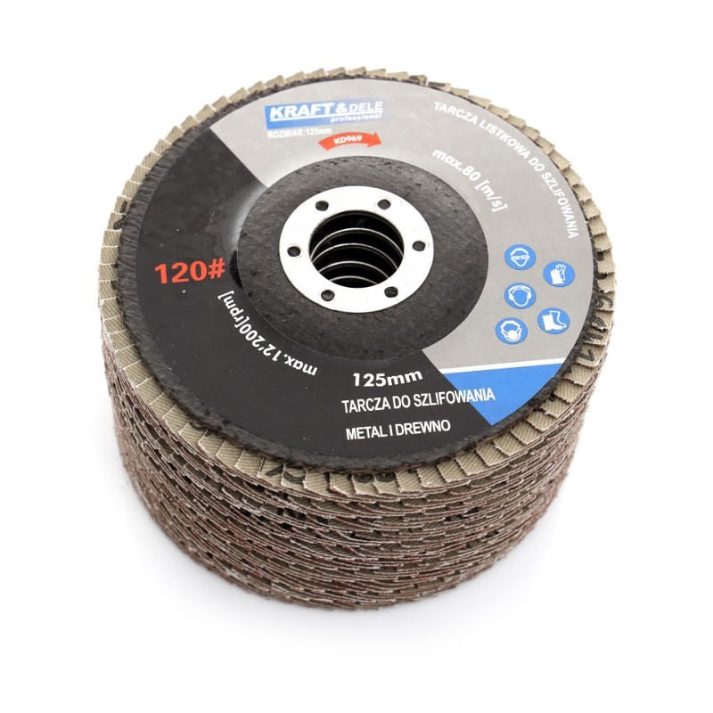 Casa si Gradina - Constructii - Scule electrice si accesorii - Accesorii polizare si slefuire - Disc de slefuire, Kraft&dele, 125mm,granulatie P100, KD968, - Infinity.ro