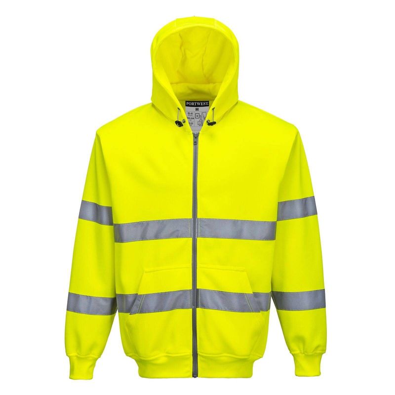 Casa si Gradina - Constructii - Echipamente de lucru - Imbracaminte protectia muncii - Hanorac de protectie Hi-Vis cu fermoar Portwest-B305 XXL Galben - Infinity.ro