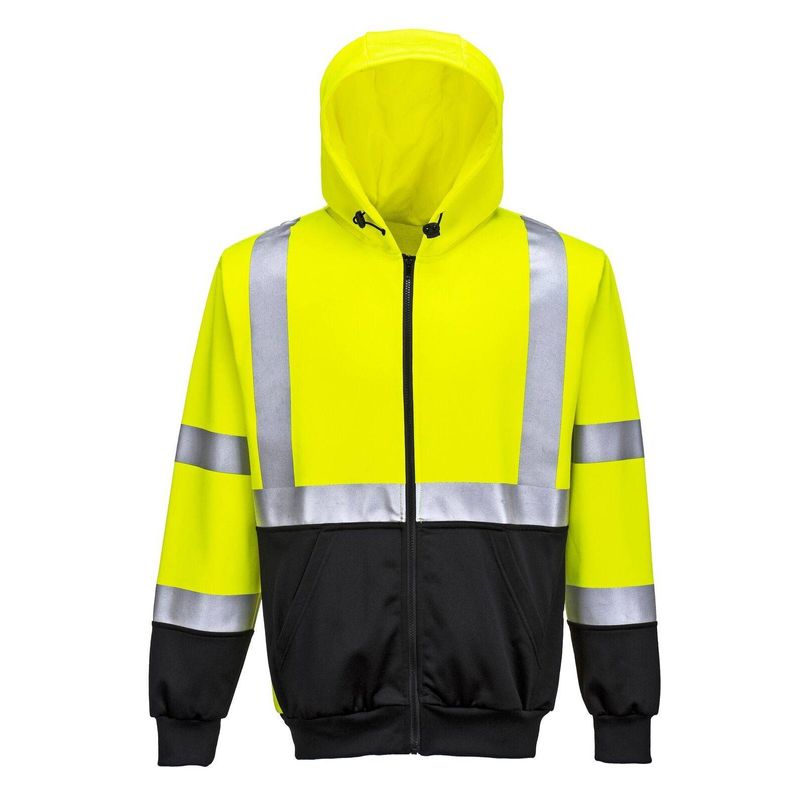 Casa si Gradina - Constructii - Echipamente de lucru - Imbracaminte protectia muncii - Hanorac Hi-Vis Bicolor B315 cu Fermoar Portwest XL Galben - Infinity.ro