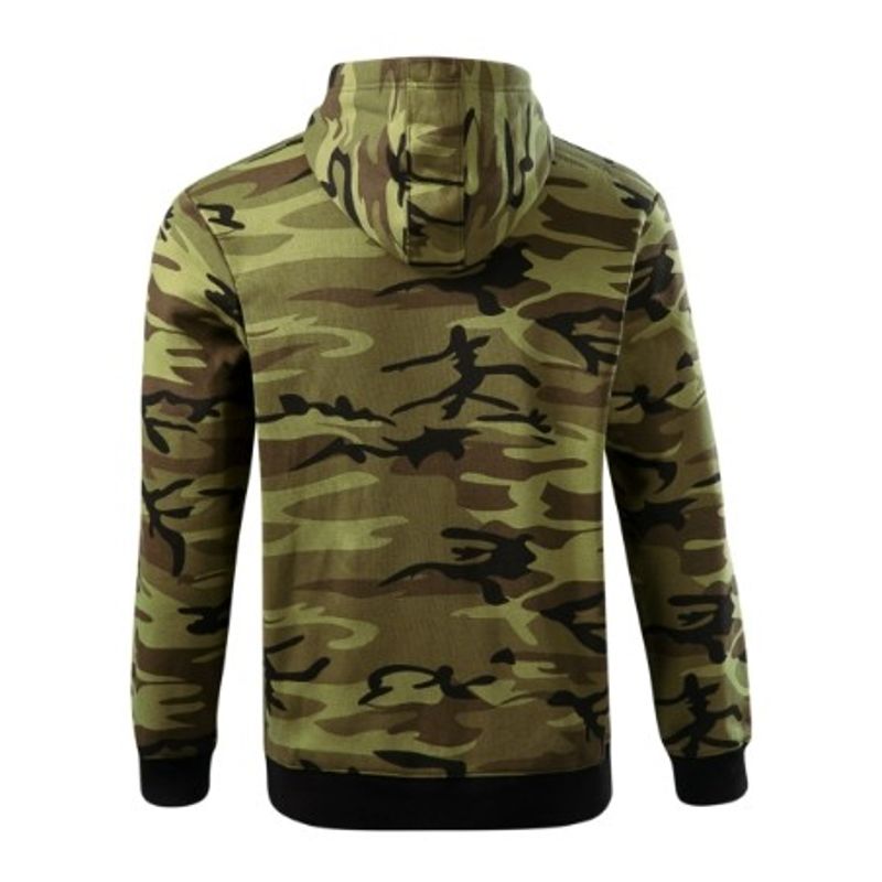 Fashion, accesorii si bijuterii - Barbati - Imbracaminte - Hanorace barbati - Hanorac pentru barbati, Camo Zipper C19, Malfini 2XL Camuflaj Verde - Infinity.ro