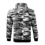 Fashion, accesorii si bijuterii - Barbati - Imbracaminte - Hanorace barbati - Hanorac pentru barbati, Camo Zipper C19, Malfini Camuflaj GRI 3XL - Infinity.ro