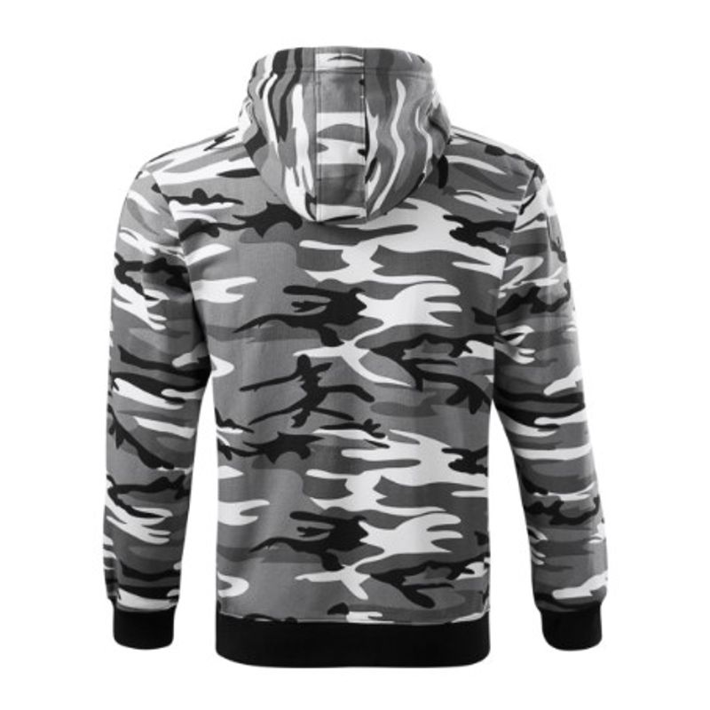 Fashion, accesorii si bijuterii - Barbati - Imbracaminte - Hanorace barbati - Hanorac pentru barbati, Camo Zipper C19, Malfini Camuflaj GRI 3XL - Infinity.ro