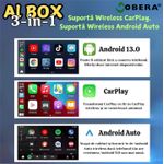 Auto si Moto - Electronice auto - Multimedia auto - Modul auto AI Box goBERA® Android 13, Wireless CarPlay & Android Auto, 8GB+128GB, 4G, GPS, Plug & Play - Infinity.ro