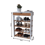 Casa si Gradina - Mobilier - Dulapuri si sifoniere - Dulapuri - Dulap incaltaminte, alb/natural, NUGET TYP 1 - Infinity.ro