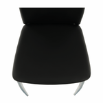 Casa si Gradina - Mobilier - Scaune si fotolii - Scaune - Scaun dining, piele ecologica neagra/crom, ERVINA - Infinity.ro