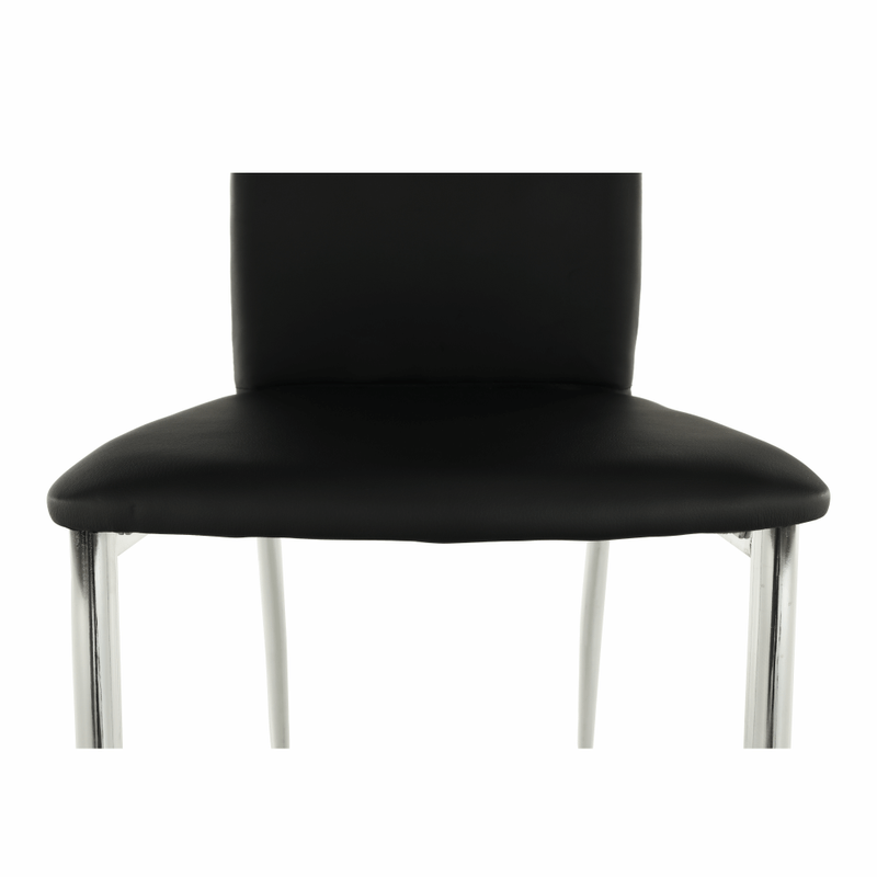 Casa si Gradina - Mobilier - Scaune si fotolii - Scaune - Scaun dining, piele ecologica neagra/crom, ERVINA - Infinity.ro